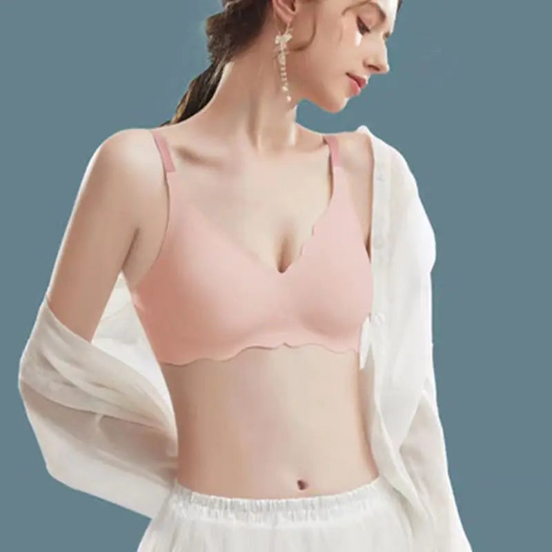 Naked Seamless Jelly Soft Support Bra for Small Chest - Lingerie