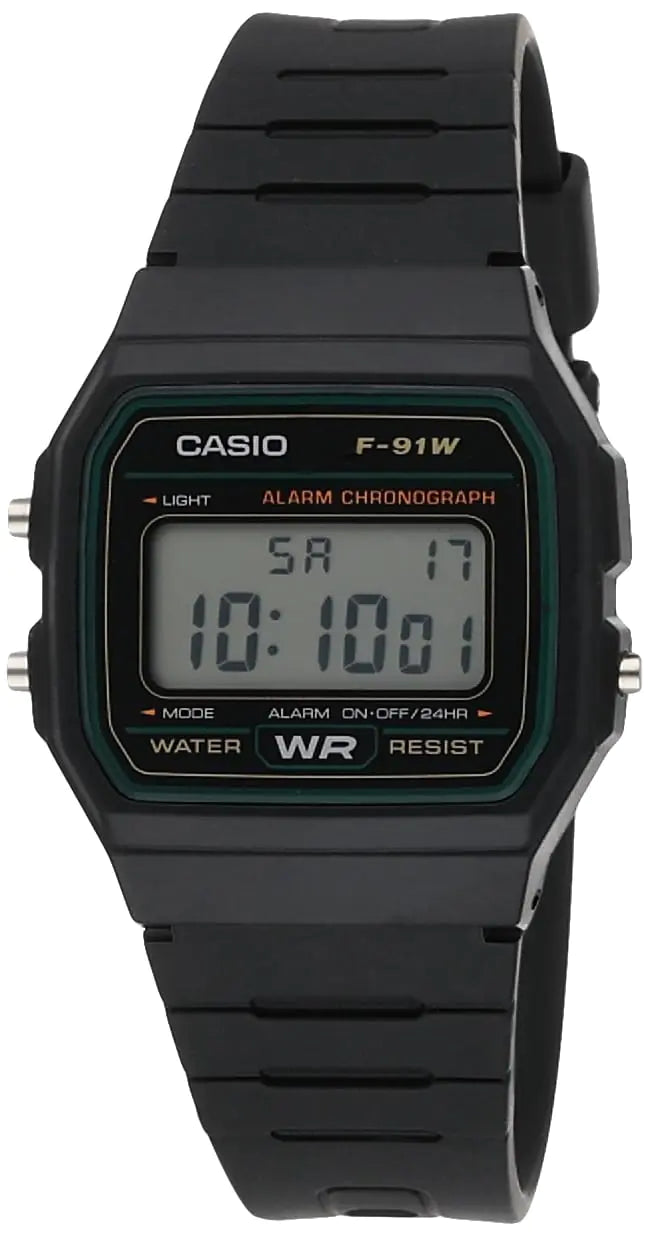 Casio F-91W-3DG - Black Watch Black Strap - US seller