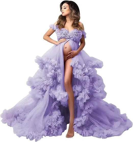 New Cross-Border Maternity Sheer Dress for Photography - 888