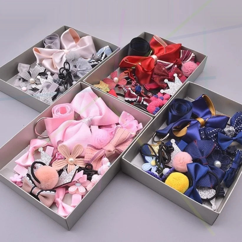 17-Piece Children's Hair Accessories Set for Girls