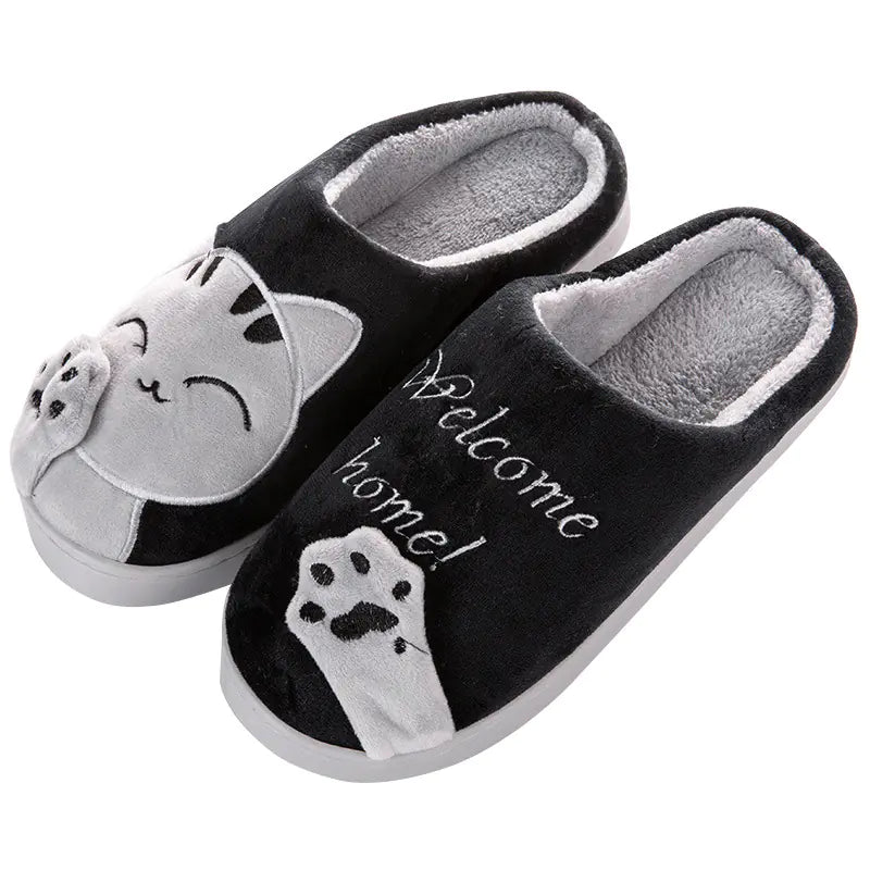 Cotton Winter Home Slippers - Tong Lucky Cat Design- 888