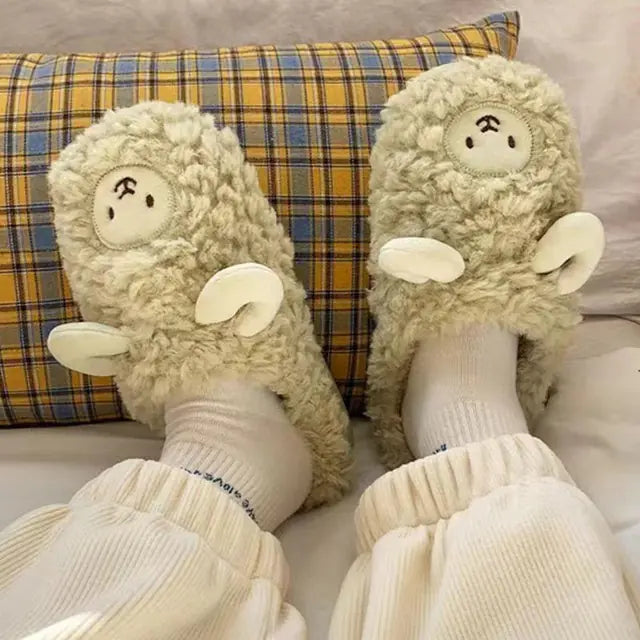 Cute Cartoon Cotton Slippers for Couples - Winter Warmth- 888