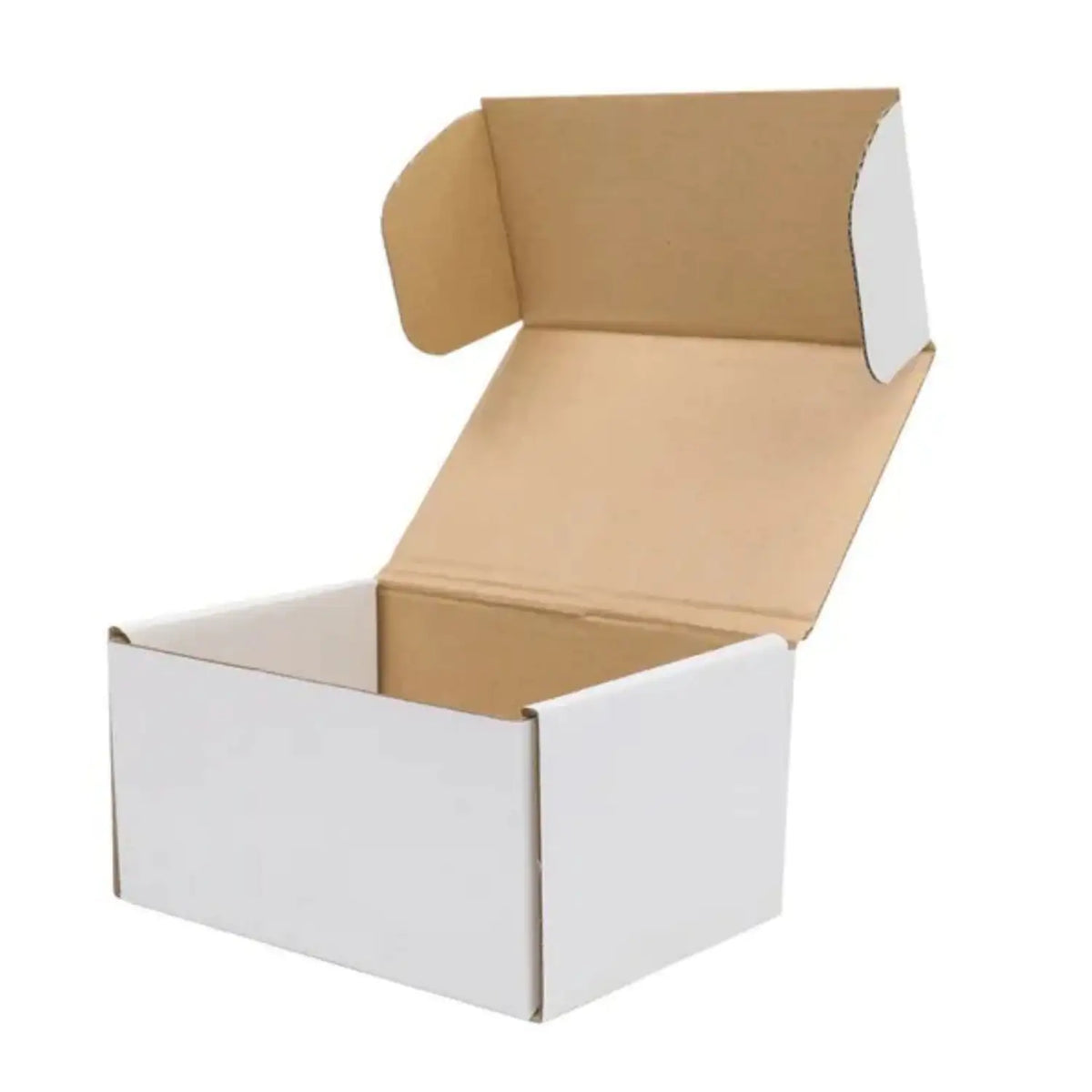 50 Corrugated Paper Boxes White Outside And Yellow Inside