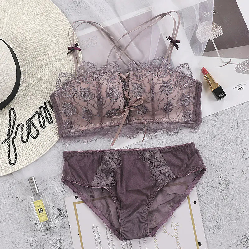 Lavender Lace Bra for Women - Plus Size Sexy Lingerie