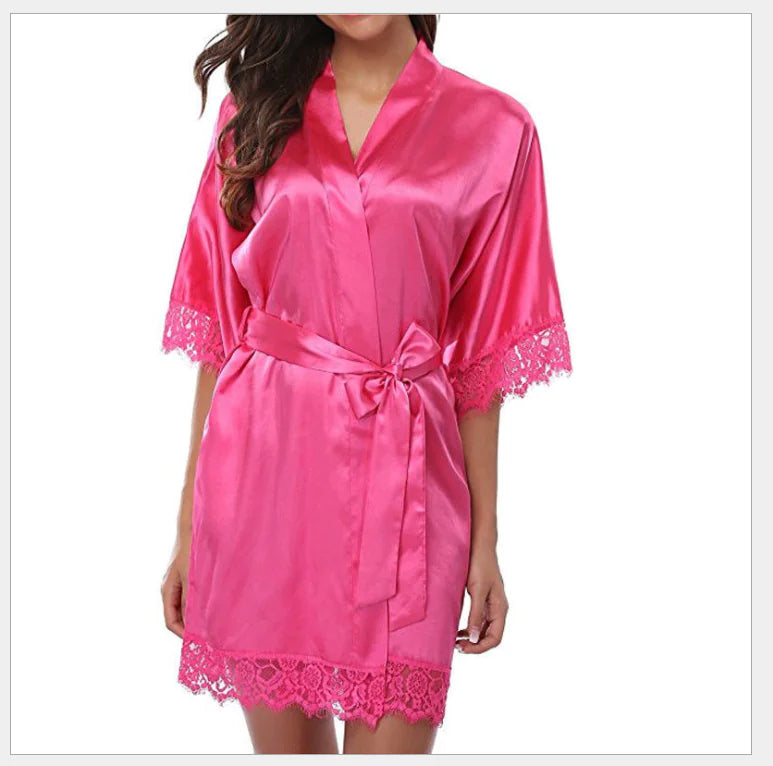 Plus Size Silk Feel Nightgown and Lingerie Set
