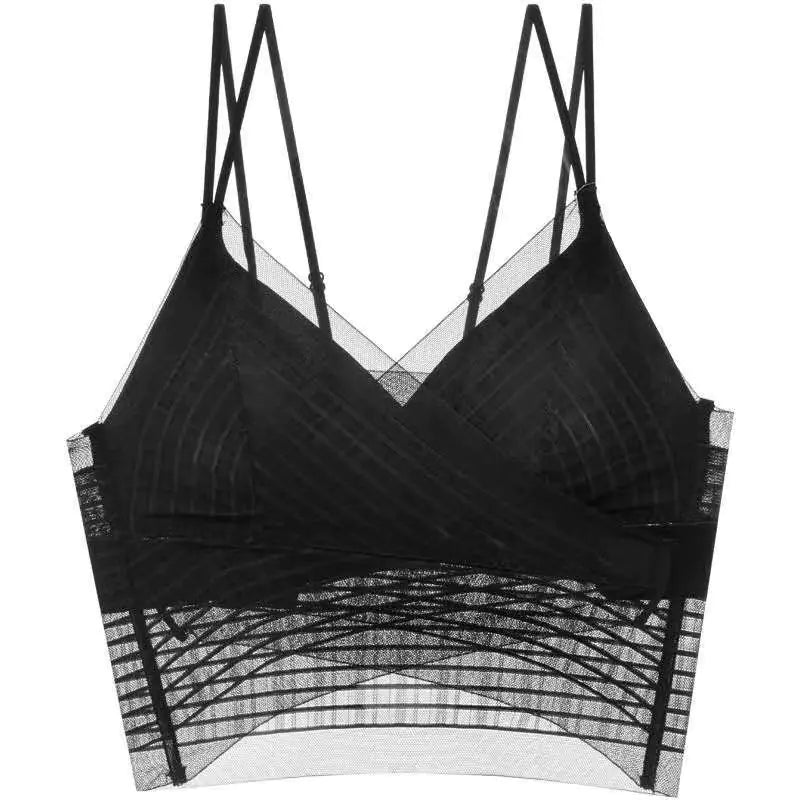 Summer Camouflage Cut Top Lace Print Women's Tank Top- Lingerie