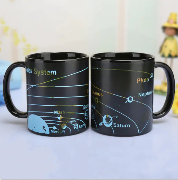 Color-Changing Earth Mug with World Map Design
