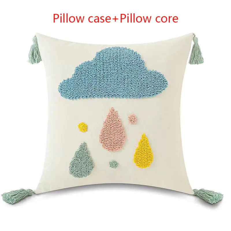 Tufted Loop Pillow Cover for Hotel and Homestay Decor