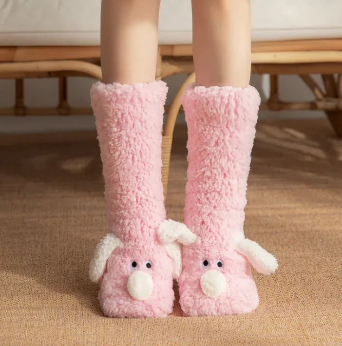Women’s Plush Dog Socks - 888