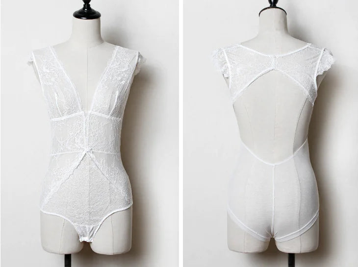 Lingerie Set with Lace Bodysuit and Accessories