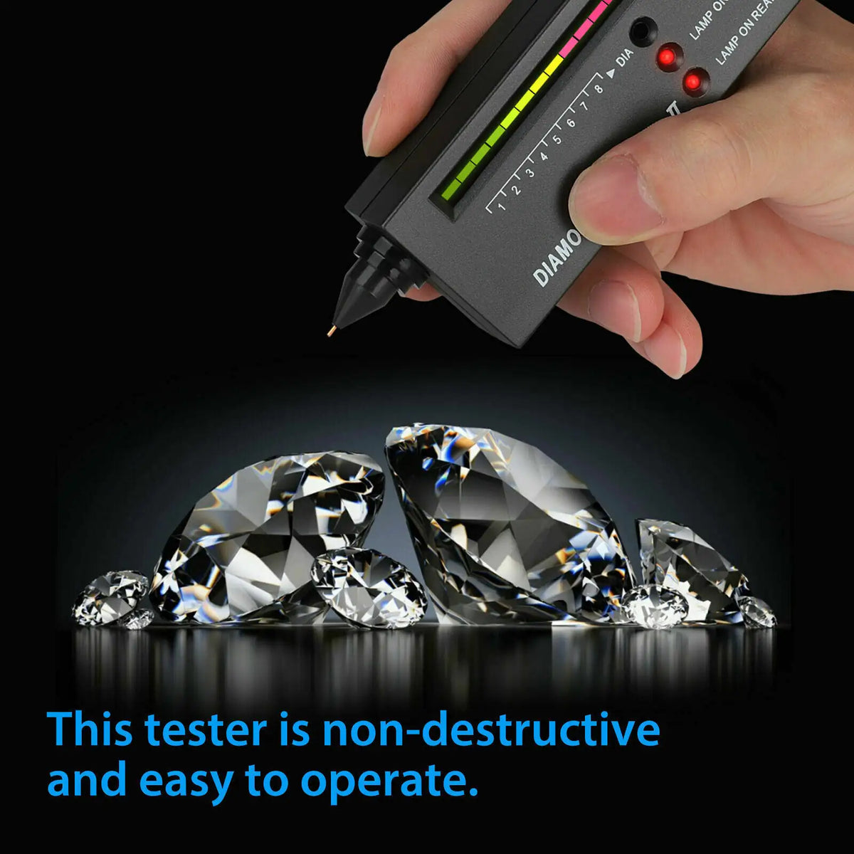Portable Diamond Tester Selector Illuminated Jewelry Gemstone Testing Tool Kit  - US seller